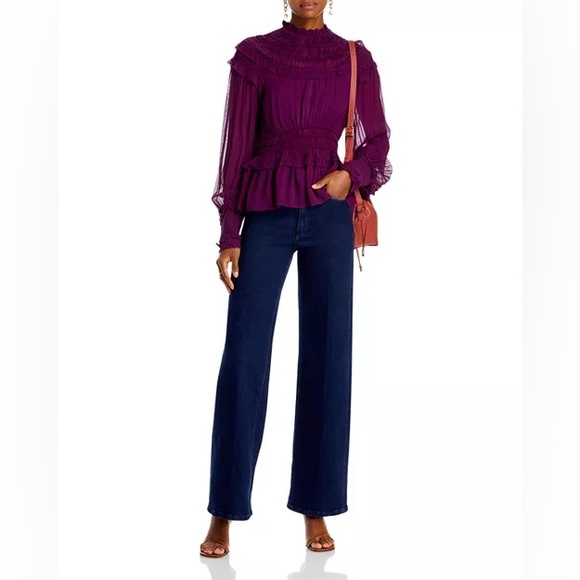 FARM RIO Burgundy Ruffled Blouse - Picture 3 of 16